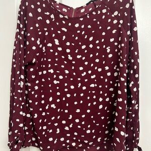 Papermoon Maroon and Cream Top